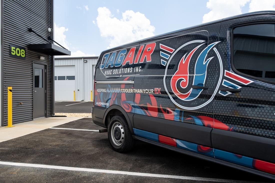 JagAir HVAC Solutions, full van wrap