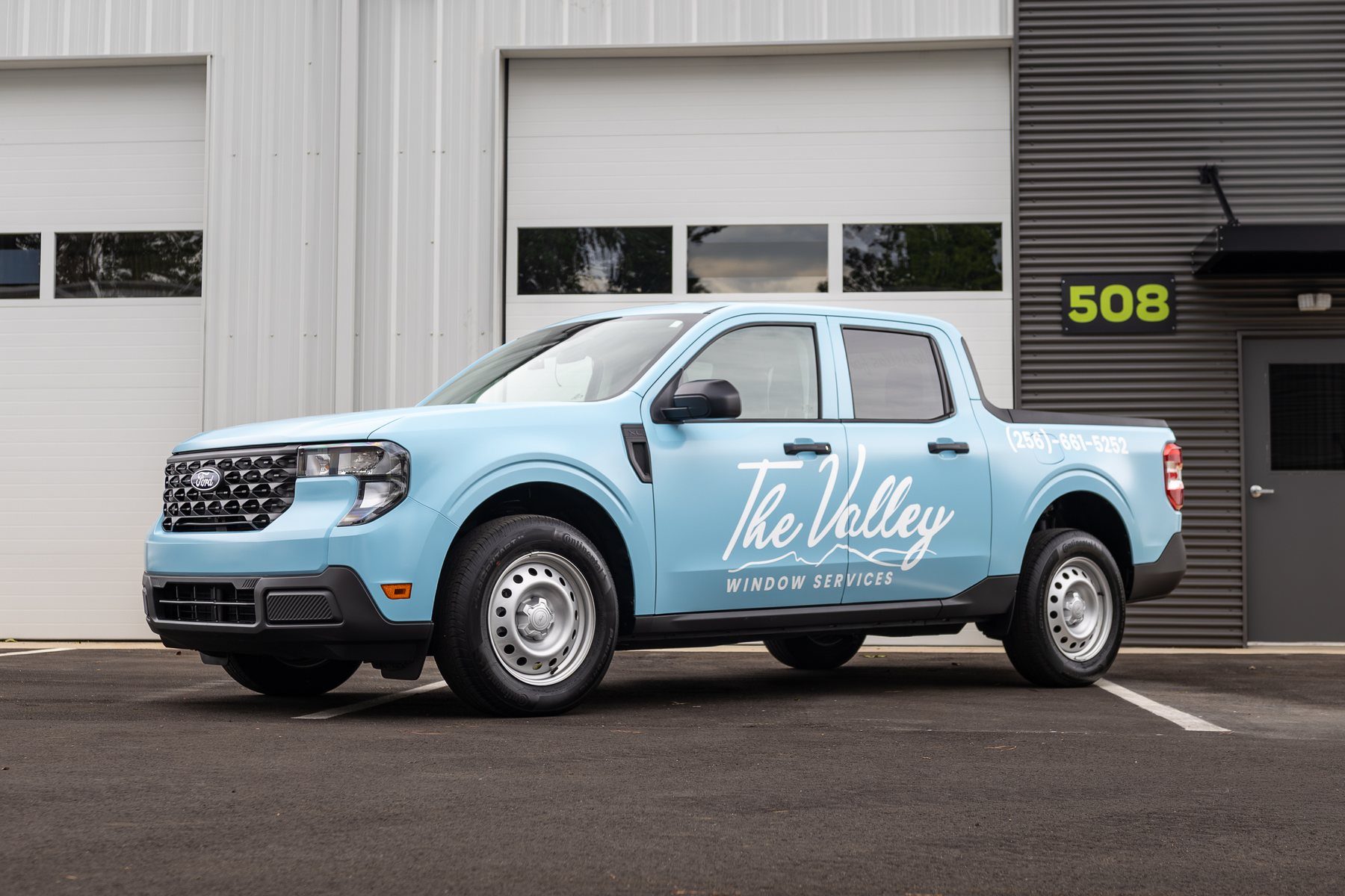 The Valley Window Services truck wrap installed by Good Graphics Co.