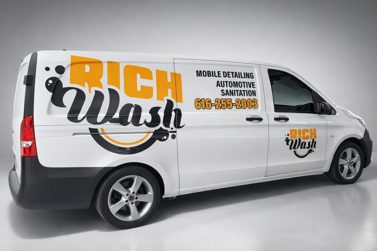 Commercial van wrap installed by Good Graphics Co.